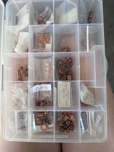 Jewelry Making Supplies Beads Bright Copper Metal Variety 200+ Bead Pieces - Picture 1 of 8