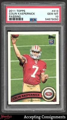 2011 Topps #413 Colin Kaepernick RC Rookie PSA 10 GEM MINT 49ERS - Image 1 of 2