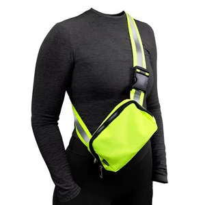 Reflective Belt Bag Night Sash for Night Safety - High Visibility Hip Bag Wai... - Picture 1 of 8