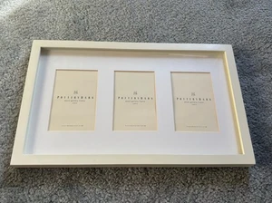 Cornice galleria in legno bianco fienile ceramica 18 x 11 quadri, adatta a 3 foto 4x6" - Foto 1 di 11