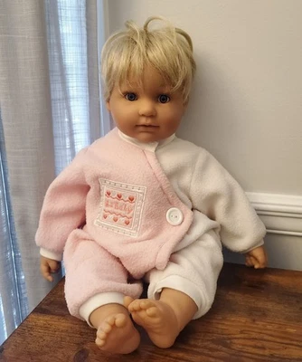 Berenguer Boutique JC Toys Baby Doll Realistic Blonde Hair Blue Eyes 20" - Image 1 of 4