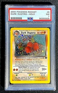 SWIRL 👀 PSA 7 NM DARK DUGTRIO HOLO 6/82 Team Rocket RARE Pokemon G3069 - Picture 1 of 4