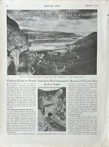 Informe Estado Carretera y Carretera 1915 Los Ángeles a San Francisco El Camino Real - Imagen 1 de 2