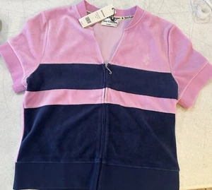 Juicy Couture Women’s Violet Dusk Front Zip Pullover (L) $89 Beachwear - Picture 1 of 9