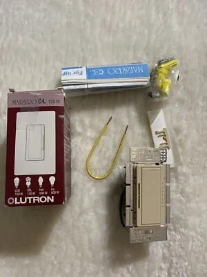 Interruptor atenuador de tres vías Lutron MACL-153MH-IV Maestro marfil CFL/LED 150w 600W NUEVO Foto 1 de 4