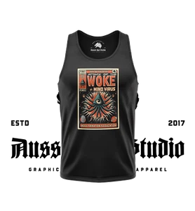 Attack Of The Woke Mind Virus - Men's Tank Top - Picture 1 of 2