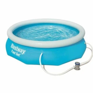 Bestway Swimming Pool ?305x76 Fast Set Pool Rund Schwimmbecken mit Pumpe - Bild 1 von 6