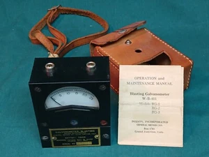 Galvanómetro de voladura cantera mina etc. Dixson Grand Junction Colorado con manual - Imagen 1 de 4