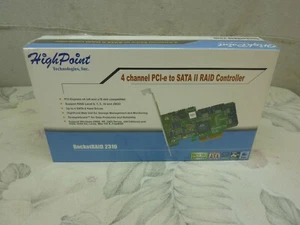 HighPoint RocketRAID Model 2310 4 channel PCI-e to SATA II Raid Controller Card - Picture 1 of 7