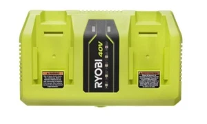 Genuine RYOBI 40-Volt Simultaneous Dual-Port Rapid Lithium-ion Battery Charger - Picture 1 of 8