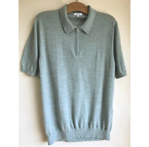 Polo Reiss Sage Maxwell Grande Lana Merino Cremallera Cuello Mangas Cortas - Imagen 1 de 7