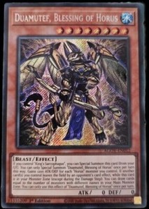 YUGIOH Age of Overlord - Duamutef, Blessing of Horus 1st Secret AGOV-EN012 NM