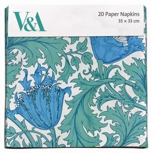 V & A Anemone 20 Paper Napkins 3 Ply - Picture 1 of 8