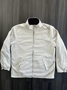 Nautica Jacket Reversible Mens Extra Large Beige Brown Golf Windbreaker Fleece - Picture 1 of 11
