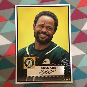 Coco Crisp #272 Athletics 19/49 made 2015 Topps '52 Tribute Gold 5x7 1952 - Picture 1 of 2
