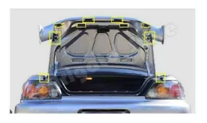 Honda S2000 CR/TypeS Genuine Trunk Lid Rubber Pad Set, Prevention of trunk bends - Picture 1 of 4