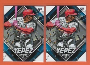(2) 2022 TOPPS FIRE JUAN YEPEZ BASE RC ROOKIE #144 ST. LOUIS CARDINALS LOT - Picture 1 of 2