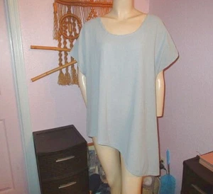 Oh My Gauze Tunika Top Gr. XXL 3 Kurzarm asymmetrisch Coastal Beachy Boho - Bild 1 von 10