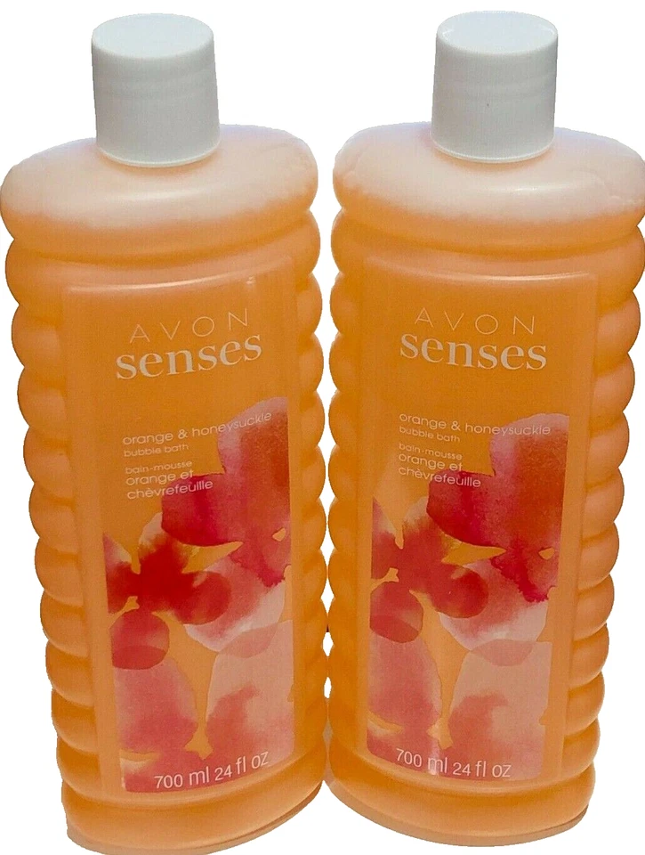 雅芳 Senses 橙色和蜂窝泡泡浴 24 盎司 批量 2 件 美国制造 — 第 1/1 张图片