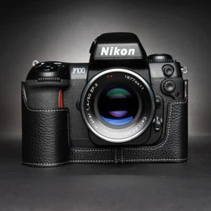 Handmade Genuine Leather Half Camera Case Cover For Nikon F100 - Picture 1 of 11