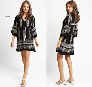 Mini Vestido de Encubrimiento ComfyLuxe Patrón Mixto Bordado - Imagen 1 de 11