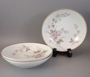 Noritake Luise Sauce Fruit Dessert Bowls (3) Pink Roses Flower 5 1/2" Dia 5763 - Picture 1 of 4