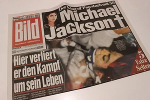 Bildzeitung BILD 27.06.2009 * Michael Jackson starb mit 50 gestorben King of Pop - Picture 1 of 2