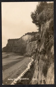Postcard Shanklin Isle of Wight the Apley Cliffs beach tents posted 1920 RP - Picture 1 of 2