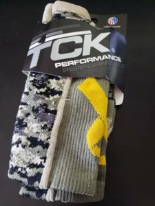 TCK PERFORMANCE AWARE-8 MILITARY YELLOW RIBBON SOCKS MEDIUM - Picture 1 of 6