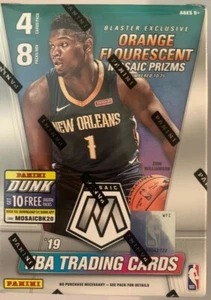 NEW 2019 2020 Panini Mosaic NBA Basketball Blaster Box Orange Fluorescent Prizms - Picture 1 of 2