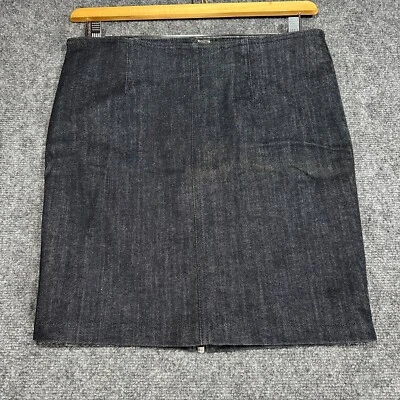 Juicy Couture Denim Jean Falda Mujer 29 Lápiz Negro Algodón Elástico Cremallera Trasera Foto 1 de 4