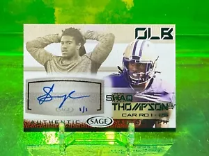 #1/1 AUTO RC Shaq Thompson Emerald SAGE #A45 Panthers Washington Huskies - Picture 1 of 2
