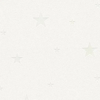 ROLLOS DE PAPEL PINTADO ESTRELLAS BRILLANTES BLANCO - COMO CREACIÓN 324401 Foto 1 de 3