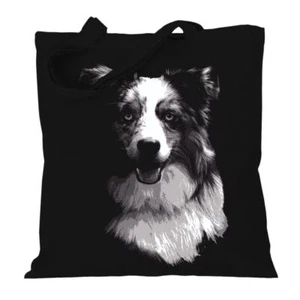 Stoffbeutel Baumwolltasche Jutebeutel Lange Henkel Australian Shepherd Hunde Dog - Bild 1 von 3