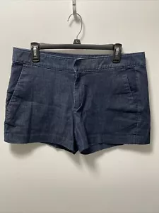 Pantaloncini corti donna Banana Republic Hampton Fit taglia 12 vita media cotone elasticizzato blu - Foto 1 di 8