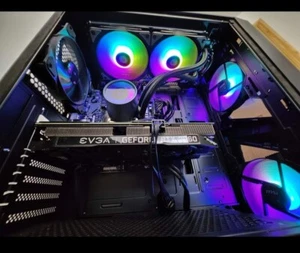 Custom Gaming pc Ryzen 9 RTX 2060 SUPER 8Gb RAM water-cooled FULL RGB BRANDNEW - Picture 1 of 5