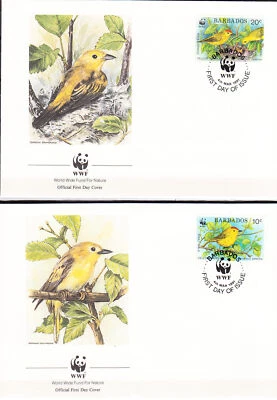 W BARBADOS 795-798 FDC WWF BIRDS FIRST DAY COVERS - Image 1 of 2