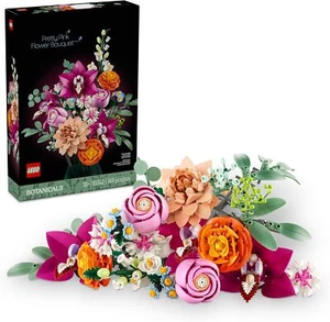 LEGO Botanicals Pretty Pink Flower Bouquet Building Sets for Adults - Artificial - Picture 1 of 8
