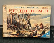 AMERICAN HERITAGE HIT THE BEACH WWII WAR GAME 1965 MILTON BRADLEY NEAR COMPLETE