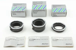[Top MINT/ Box] Mamiya M645 Auto-Ext Extension Ring NO. 1 2 3-S Caps From JAPAN - Picture 1 of 9