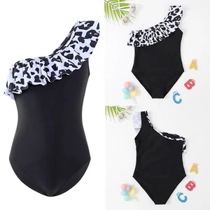 Kids Girls Bikini Beach Leotard Vocation Rompers Park Swimsuit Waistside Sport - Picture 1 of 17