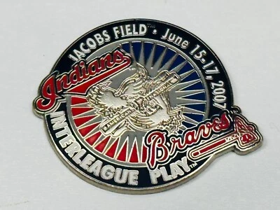 Cleveland Indians vs Atlanta Braves Interleague Play Pin 6/15/07 6/16/07 6/17/07 - Image 1 of 2