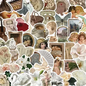 Vintage Retro Style Angel & Fairy Stickers - Stickers Great for Crafts 50pcs - Picture 1 of 8