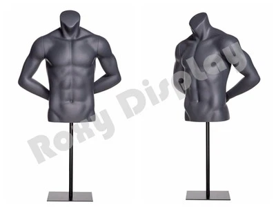 ROXY DISPLAY Male Mannequin Torso With nice body figure and arms #MZ-NI-7