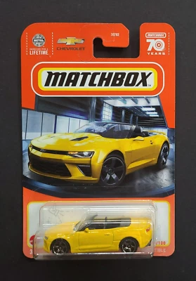 2022 Matchbox '16 Chevy Camaro Convertible, Yellow Collector Number 33 - Image 1 of 3