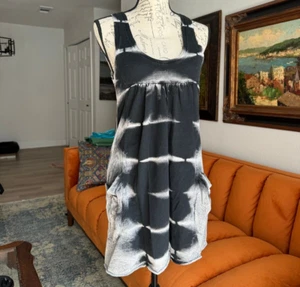 vintage Y2K T Party Womens Dress Acid Wash Goth sz M Emo Faded Black Hot Topic - Picture 1 of 6