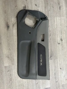 88 Crx Si Door Panel Used Right Passenger OEM Honda Crx Logo Stitching Black - Picture 1 of 17