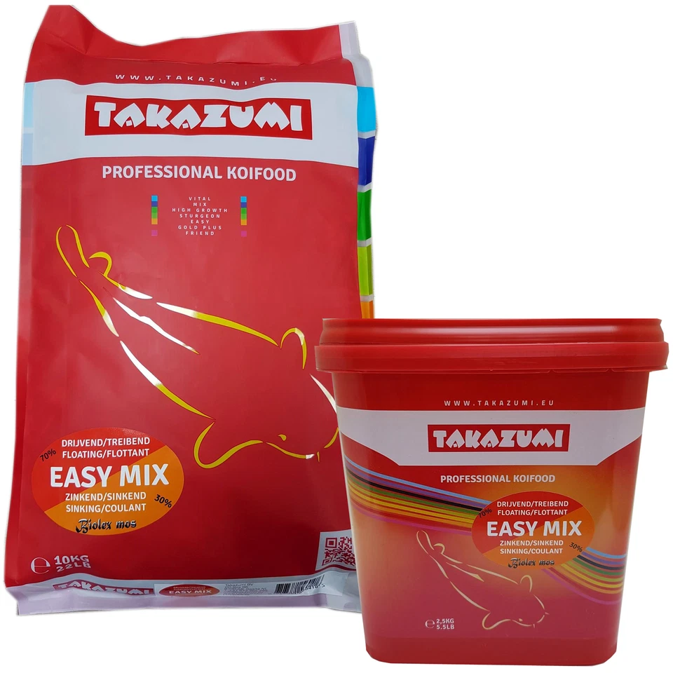 TAKAZUMI EASY MIX Koifutter Fisch Winterfutter Ø 4,5 mm Mix aus Gold Plus + Easy