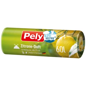 Pely Zugbandbeutel 60L mit Zitronen Duft klimaneutralisiert 10 Stück - Picture 1 of 1