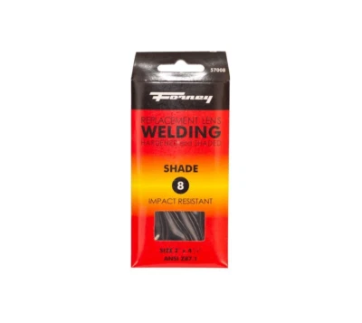 PACK DE 2 PROTECTORES OCULARES DE LENTE DE SEGURIDAD DE SOLDADURA DE REPUESTO FORNEY #8 ENDURECIDOS SOMBREADOS Foto 1 de 3